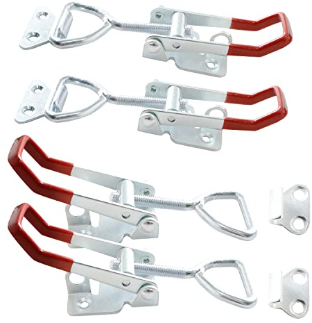 Ohamtes 4PCS Carbon Steel Type 4002, 180KG 400 lbs Clamping Force, Case Latch, Adjustable Toggle Latch Clamp, Heavy Duty