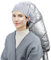 Segbeauty Caschi per Asciugatura, Cuffia Asciugacapelli, Casco Asciugacapelli da Casa Portatile, Bonnet Casco per Asciugatura Cuffia Asciugacapelli con Elastico per Attacco a Phon,Argento