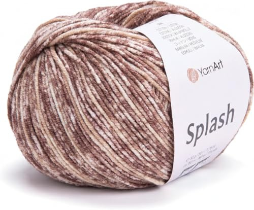 YarnArt Jeans Splash - Variegerat sportgarn 55% bomull 45% akryl 1 hud/boll 50 g 174 yds mjukt bomullsgarn för stickning och amigurumi
