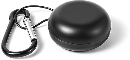 Ear Plug Case, Portable Étui de Rangement avec Porte-Clés de Voyage, Organisateur de Bouchons d'Oreille, Petite Mallette de Rangement pour Voyage (Noir)