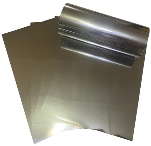 ASENME A3 Bastelkarton – 42 x 29,7 cm – 8 Einheiten - Farbkarton (Silber, A3 / 8 Einheiten)