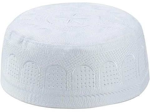 SOYNIA Mütze Beanie Hut Baumwolle Männer Gebets Hüte Beanie Strick Mütze Mann Bonnet 58 Weiß