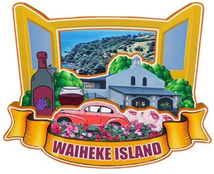 Waiheke Island Neuseeland Magnet Kühlschrankmagnet Holz 3D Sehenswürdigkeiten Reise Sammlerstück Souvenirs Dekoration handgefertigt -5147