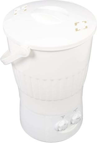 Bewinner Lavatrice Portatile, Capacità 10 Litri, Lavabiancheria Pieghevole con 2 Modalità, Tempi di 15 Minuti Lavatrice per Piccoli Indumenti per Calzini Intimi (BLANC)