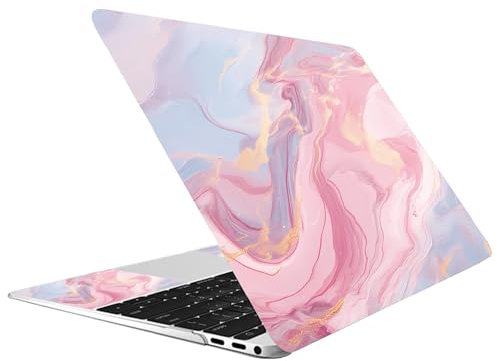 CREATCABIN Pink Marble Laptop Skin Sticker Decal Netbook Skin Sticker Notebook Art Decal 12 13 13.3 14 15 15.4 15.6 Inch Laptop Protector Cover Waterproof Scratchproof Removable Easy to Apply
