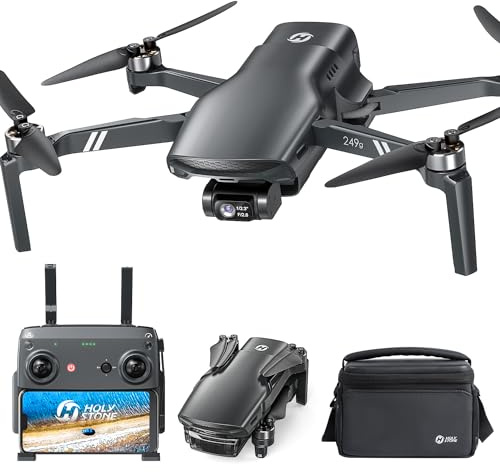 Holy Stone HS900 GPS Drone with 3-Axis Gimbal 4K Camera for Adults, 249g Lightweight Brushless Drone with 4K/30FPS Video, 48MP Photo, 6KM 5.8G Transmission＜25mW, <14 dBm, Smart Return