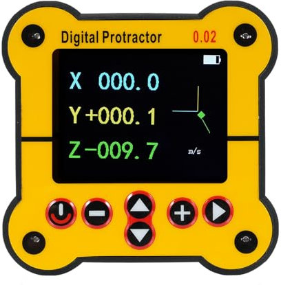 Digitaler Winkelmesser Elektronische Wasserwaage und Winkellehre Winkelmesser Winkelmesser Neigungsmesser Dual Axis Level 0,02°Auflösung Holzbearbeitungswerkzeuge für Bau Holzbearbeitung und Maschinen
