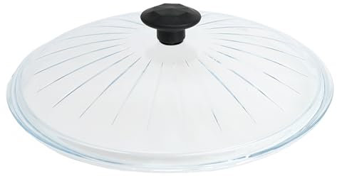 DIVCHI Glass Pan Lid For Saucepan Pots, Multi-use Stockpots Lid With Strong Handle, Design To Fit Casseroles Pan, Compatible Lids Cover For Sauté Pans, Pots, And Saucepans (26cm)