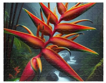 Heliconia (Lobster Claw) Jigsaw Puzzle – Rainforests, Central & South America – Made in USA