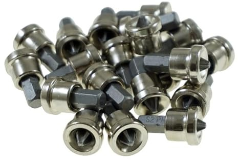HERO Trockenbau Bits 20 Stück Trockenbaubit Bit Set PH2 Tiefenanschlag Rigipsplatten Gipskarton Fermacell Schnellbauschrauben Satz Schraubendreher Schraubenzieher Kreuzbit Kreuzbits Bitset Bitsatz