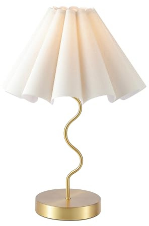 EOEYYOYB Nachttischlampe Touch Dimmbar, Tischlampe mit USB A+C Moderne, Vintage Leinen-Lampenschirm,Led Nachttischlampe Schlafzimmer, Wohnzimmer, weiß