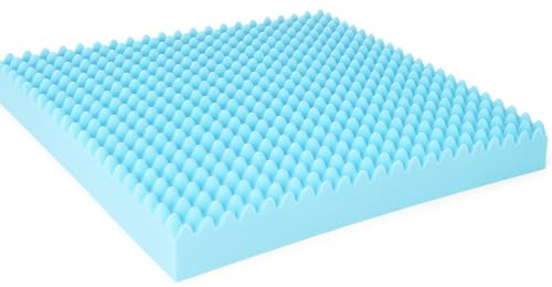 Orthopaedic Egg Crate Mattress Topper 2 Inch Thick – Convoluted Firm Foam for Back Support, Comfort, Pressure Relief & Airflow – Cut to Size, UK Made (Small Single)