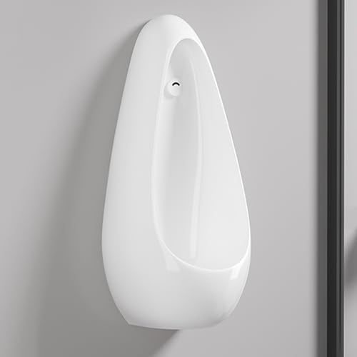 Orinatoio da parete in ceramica touchless per uomo, sensore intelligente, design ultrasottile, scarico automatico, schizzi anti-odore commerciale, risparmio di spazio