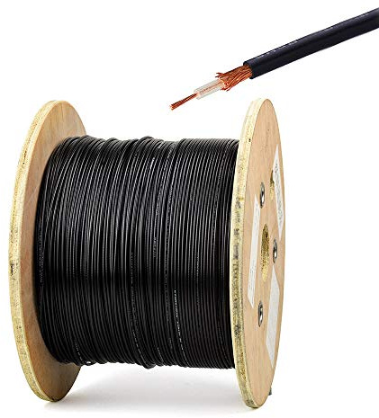 Superbat Câble RG174 5m DIY Prolongateur Antenne 50 Ohms Mini RG174 Câble WiFi pour Radio Câble DIY Antenne Câble Noir