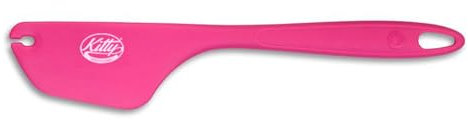 Kitty Professional 2 in 1 raschietto in silicone con anima in acciaio inox | accessori da forno e pulitore per ciotole | lavabile in lavastoviglie, resistente al calore (Rosa)