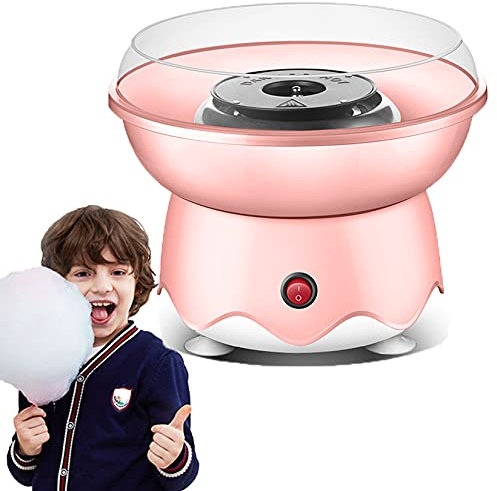 Fiunkes Cotton Candy Machine for Kids, Electric DIY Sweet Cotton Candy Maker, Portable Sugar Floss Machine for Girls and Boys Birthday Parties, Children's Day, Christmas Day,Pink