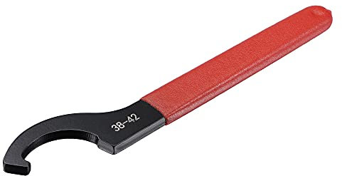 sourcing map C Hakenschlüssel Spannzangenfutter für Rundmutter, mit rutschfestem Griff 38-42mm