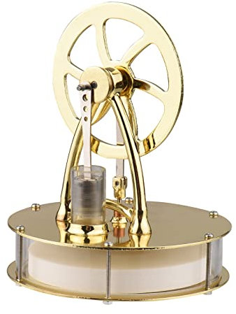 Daoco Motor Stirling de Baja Temperatura, generador de Electricidad ensamblado, Experimento de Calor, Modelo de generador físico con diseño de Volante, Experimento científico, Juguete Educativo de