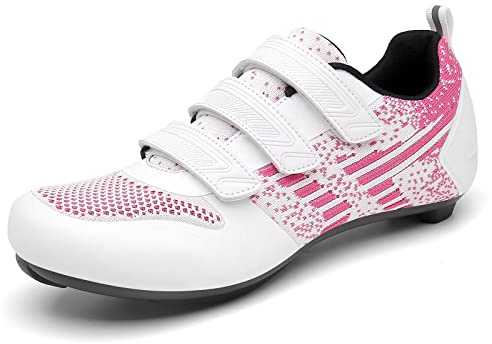 Prodkfe Fahrradschuhe Herren Damen Rennradschuhe MTB Mountainbike Schuhe Radschuhe Kompatibel mit Peloton Bike SPD SPD-SL&Look Delta Cleats für Rennrad Schuhe Männer
