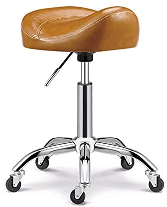 ESNY Hydraulik Sattelmassage Stuhl Ergonomisch Bequem Rollierbarer Salon Schwenk Sattelsitz Für Die Entwurfsmassage Klinik -Klinik -Salon -Schwenk -Sattelstuhl Gold