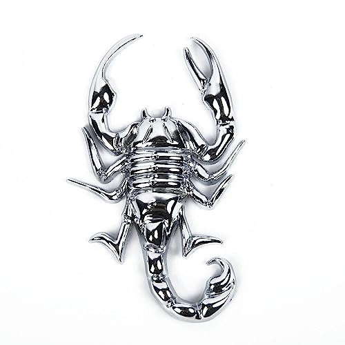 Neuest Chrom Metall Abzeichen Emblem Silber Skorpion 3D Auto Heck Aufkleber Logo