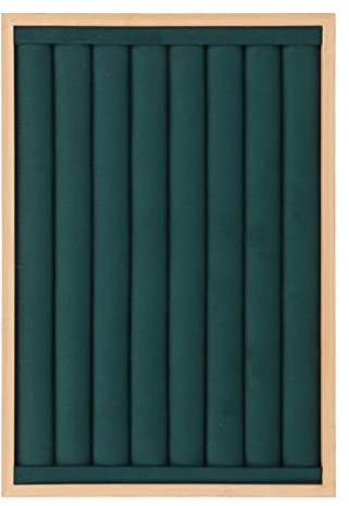 TENP Plateau à Bagues, Plateau de PréSentation Empilable à 7 RangéEs RéSistant aux Rayures pour Bijoux à la Maison (Vert)