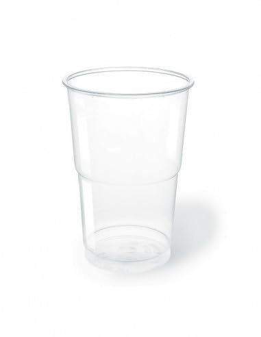 TELEVASO - 450 uds - Vasos de color transparente, de polipropileno (PP) - Capacidad de 330 ml - reciclables - Ideal para bebidas frías como agua, refresco, zumo, cerveza