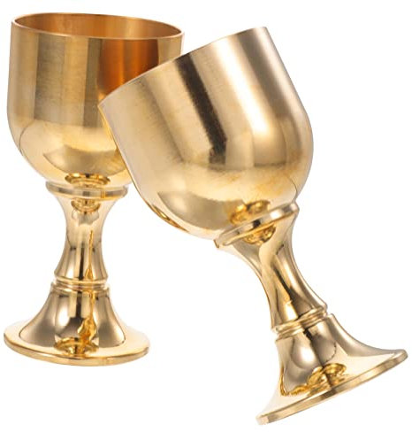 ABOOFAN 2 Pz Bicchiere Di Vino Bianco Bicchieri Di Vino Bicchieri Per Bere in Calice Da Pranzo Bicchieri Da Vino in Cose Del Matrimonio Arredamento D'epoca Ottone Bicchierino