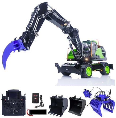 RC Bagger Hydraulik 1/14 EC380 Räder Funkgesteuertes Ingenieurfahrzeug Greifer