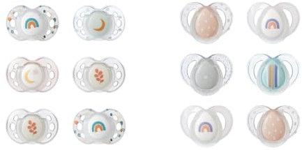 Tommee Tippee Night Time Glow in The Dark Pacifiers, Symmetrical Design, BPA-Free Silicone & Night Time Glow in The Dark Pacifiers, Symmetrical Design, BPA-Free Silicone