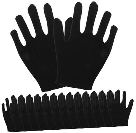Angoily 12paare Baumwollhandschuhe Zum Berühren Von Schmuck Autofahrhandschuhe Etikette Schutzhandschuhe Für Gartenarbeit Reinigung Industriearbeiten Bauarbeiten Handarbeiten