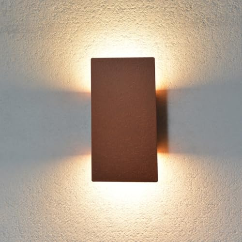 Wandleuchte mit Schalter,Led Wandlampe Schlafzimmer Bett,Up And Down Leuchten Innen,Industrial Style Flache Wandlampen für Flur,Bett,Gästezimmer,Hotel,Treppenbeleuchtung,8W 3000K Warmweiß,1Pcs