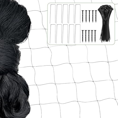 Xbessc 7.5 * 15m Rete Anti Uccelli Nero Rete Anti Piccioni Riutilizzabile Rete per Gatti Rete Antigrandine Rete di Protezione Anti Uccelli per Proteggere Giardini Stagni Frutteti Orti