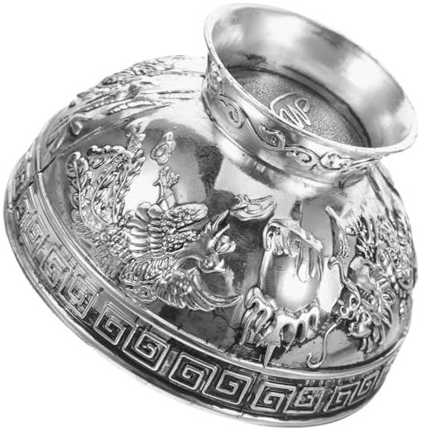 Cabilock Opferschale Aus Tibet-silber Religiöse Schale Für Tempel Wiederverwendbare Anbetungsschale Mit Glatter Oberfläche Kompakt Und Stabil Für Lange Nutzungsdauer Für Buddhistische Ritua