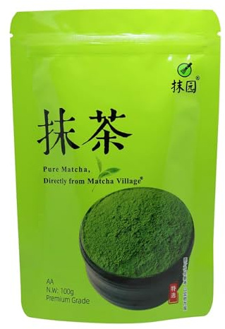 Green Tea Matcha Powder - AA Premium Grade - Premium Quality Tencha Matcha Tea Powder use for Drinking, Lattes, Smoothies, Baking & Cooking 100g, Smooth Taste & Vibrant Green (Pack of 1)