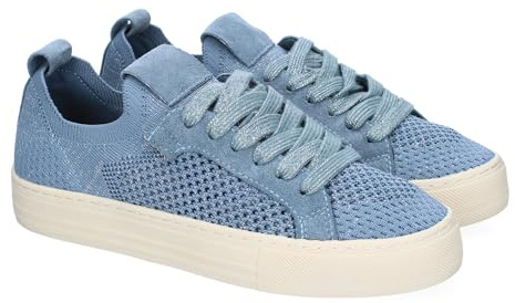 91043 Zapatillas Casual para Mujer, Comdodas y Elegantes, Diseno Moderno, Dia a Dia con Cierre de Cordoneras, Ideales para Primavera-Verano. Azul Talla 37