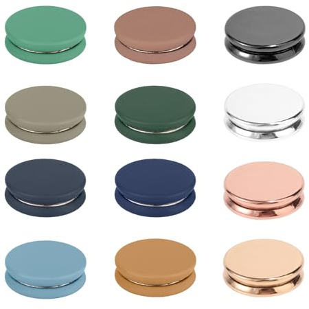 Tinoaly 12pcs Épingles Magnétiques Robustes pour Hijab, Fermoirs Multi-Usages Anti-Accrocs Boutons Sans Épingle Fixation Invisible pour Foulards Robes et Chemises