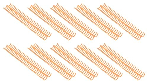 Jectse 30 Anneaux Peigne de Liaison de 19 Mm pour Papier A4 B5 A5, capacité de 150 Feuilles, épines en Plastique de 10 Pc pour Ordinateurs Portables en Feuilles, Rapports, Présentations (Orange)