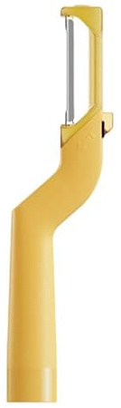 Pelador giratorio con mango ergonómico, acero inoxidable, movimiento de pelado flexible, apto para lavavajillas, cocina, esencial para ahorrar espacio, pelador de cocina
