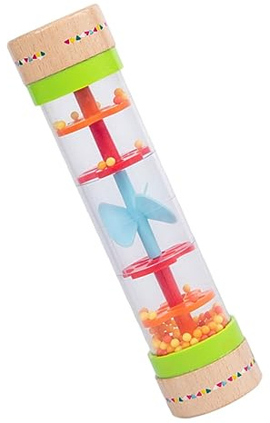 MOLUCKFU Giocattolo Strumento Musicale Legno per Rainstick Tubo Sonoro Pioggia Educativo e Sensoriale per Sviluppo Ritmo e Gioco Genitori-figli