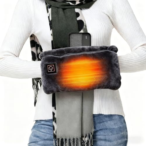 SNZ Handwärmer Elektrisch Kabelloses mit 10000mAh Powerbank – Tragbare Multifunktional Heizkissen für Rücken Bauch Nacken Schulter, Sicher & Weich – Ideal für Outdoor, Reisen & Geschenk