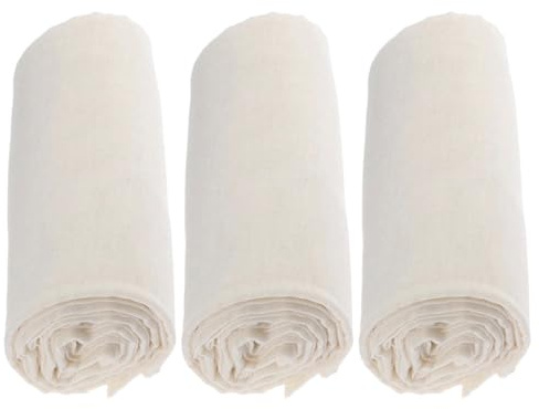 STAHAD Set 3 Panni in Garza di Cotone Naturale 100x90 Cm, Tessuto Filtrante Riutilizzabile per Yogurt e Formaggi, Filtro Cucina Multiuso Lavabile per Latte di Noci e Alimenti