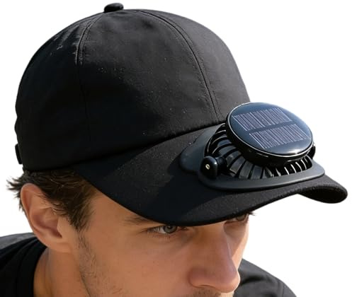 Gorras con ventilador solar para hombre | Gorra de Ciclismo,Sombrero de Ala Ancha para Pesca | para Hombres, Jardineros, Pescadores, Camping, Playa, Golfistas, Viajeros, Senderismo, Deportes, Conciert