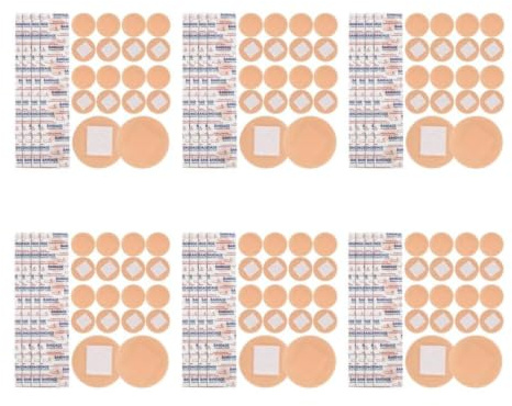 Tofficu 600pcs Breathable Adhesive Bandages Round Knuckle Plasters for Fingertip Wounds Protection Skin-Coloured Pe Material for Cuts and Scratches