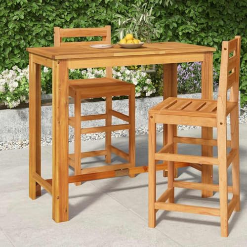 LoogCape Trädgårdsbord av massivt trä akacia 120 x 60 x 105 cm, terrassbord, balkongbord, sidobord, matbord, loungebord, utomhus, väderbeständig, lätt att rengöra, stabil