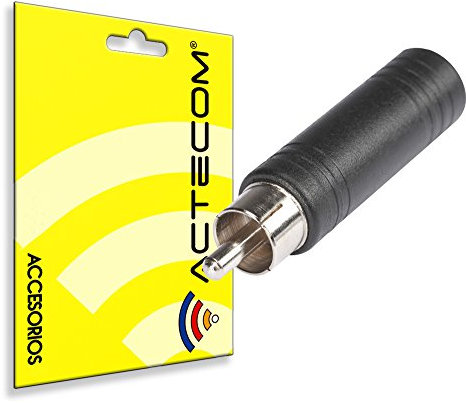 actecom® Adaptador Jack 6,3mm A RCA Mono Macho Audio Conector 6.3