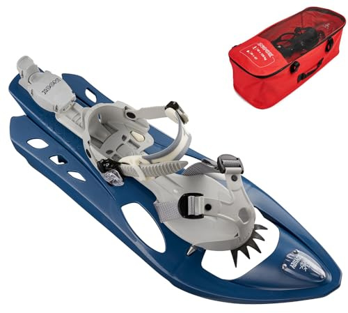 Inook Odyssey - Racchette da Neve con Supporto per Sbarra, Set di Racchette da Neve con Pratica Borsa per Il Trasporto, Misura Regolabile Individualmente e Molte funzioni brevettate