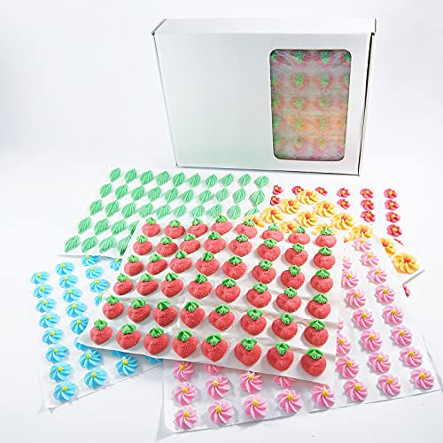 ITALIAN PIE - Fiori in zucchero per decorazioni per torte, gelati e dolci in genere - assortiti - 338 pz - MADE IN ITALY