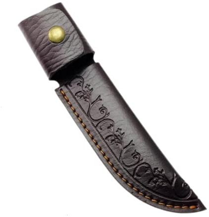 Aibote Leder Messerscheide für Feste Klinge, EDC gerade Messerscheide Fall Halter Scabbard Taktische Holster mit Gürtelschlaufe für die Jagd