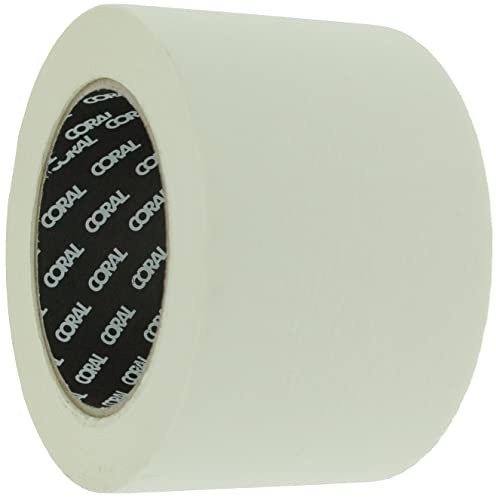 Coral 71304 Essentials Masking Tape for Paint Craft Trade and DIY 3 inch 50M roll